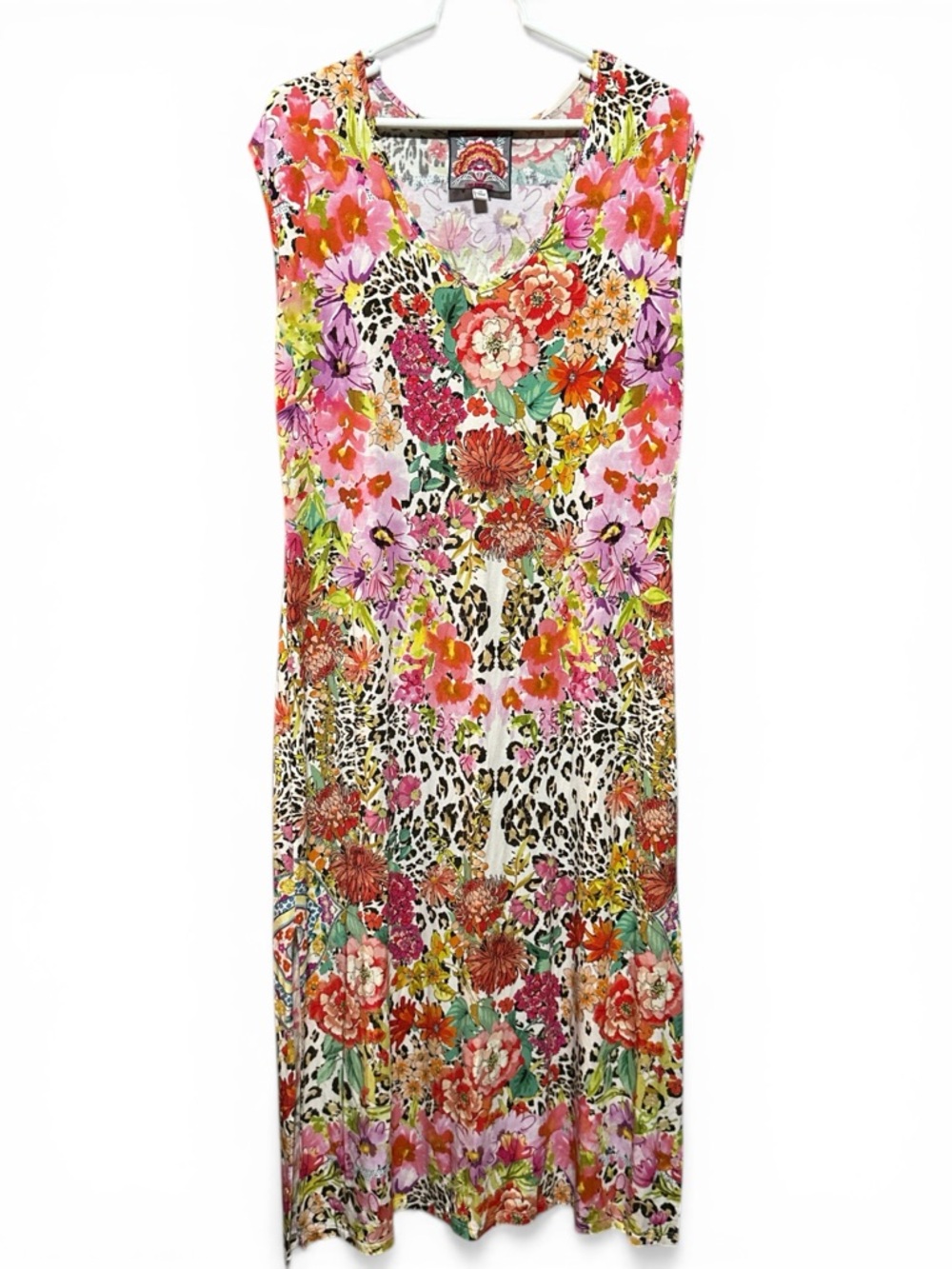 🌸 Johnny Was Wild Garden Party Midi Dress – Size M – Like New 🌸